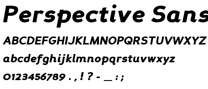 Perspective Sans Black Italic font